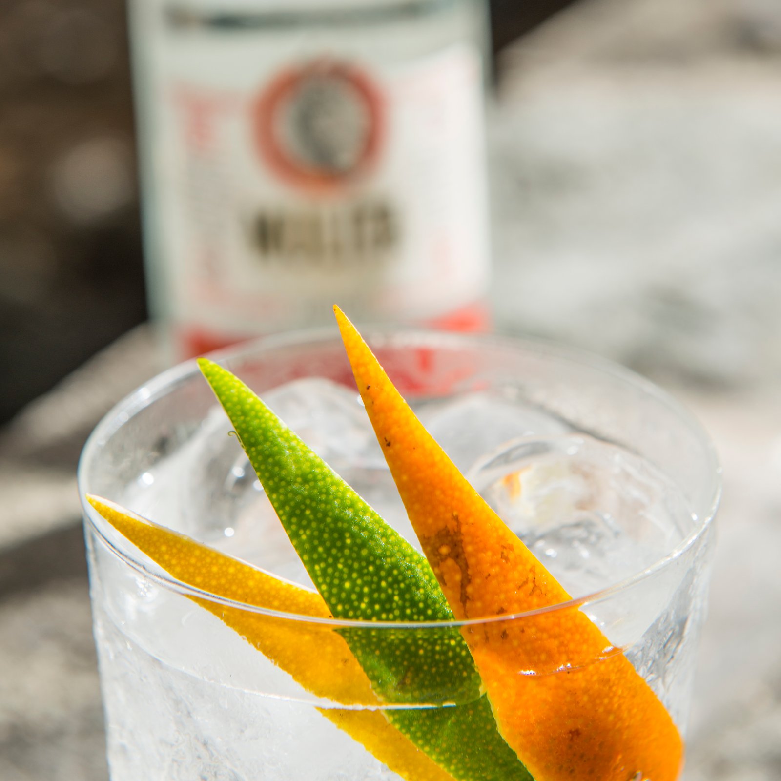 Craft cocktail finished with a hand-placed garnish at a private Atlanta gathering